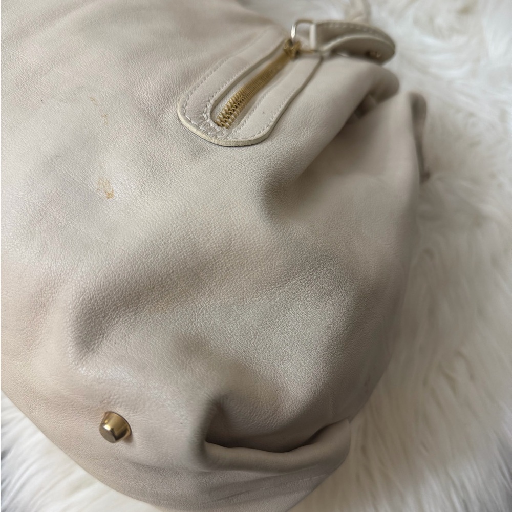 Furla Ivory Shoulder Bag with Gold Accents - Picture 6 of 15
